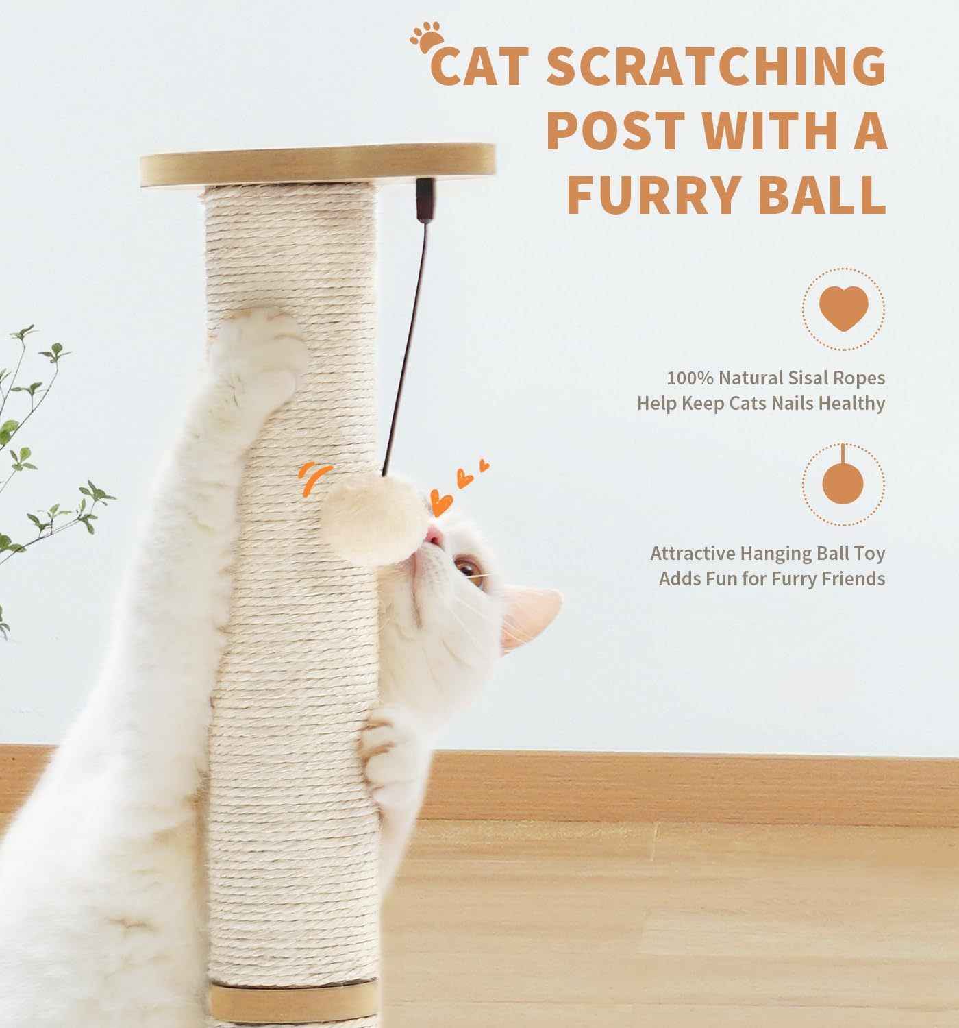 Two-Layer Sisal Cat Scratching Post Toy