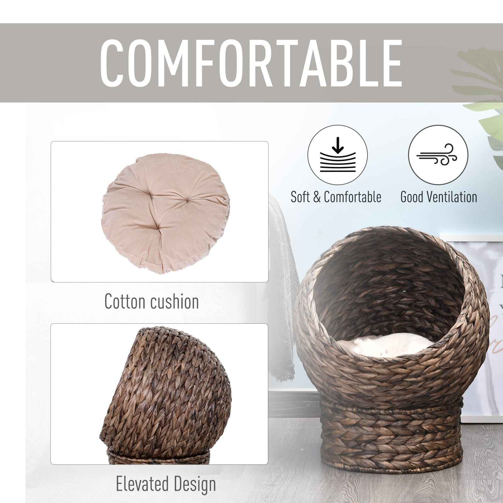 CozyWeave Rotating Cat Egg Chair™