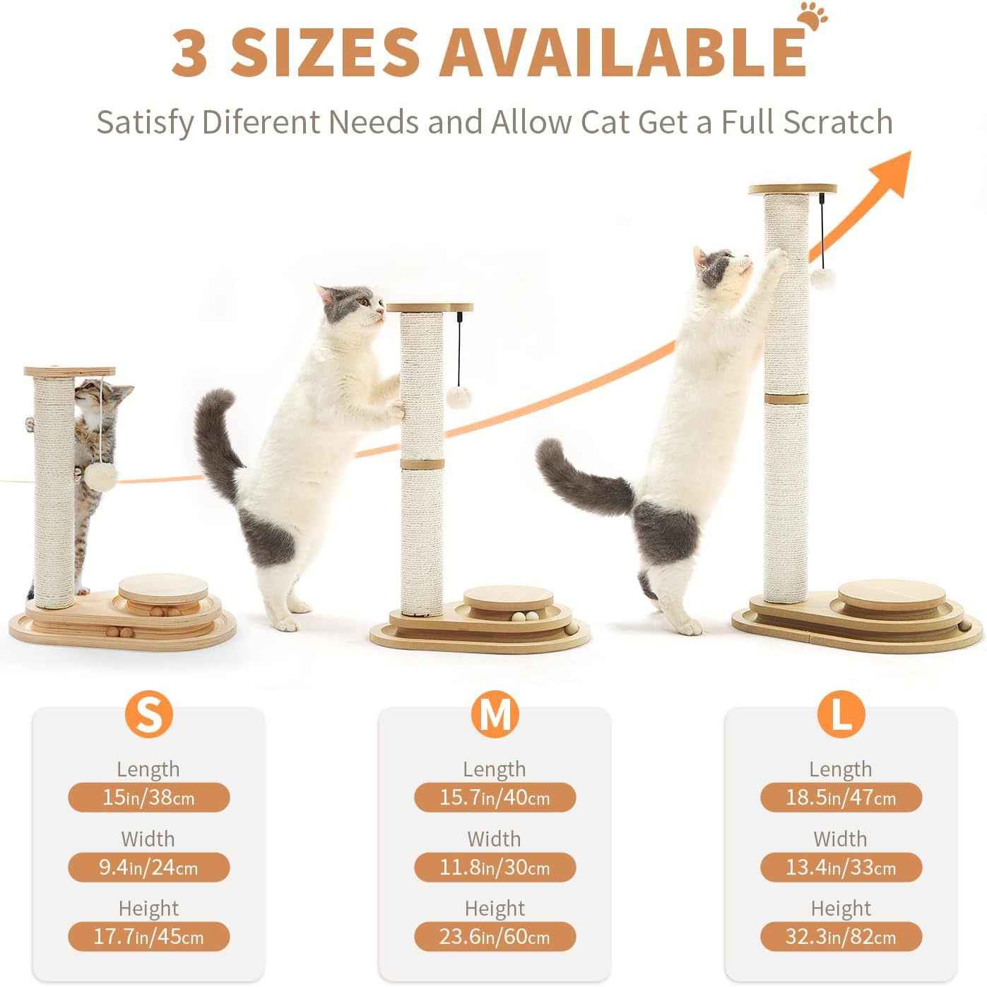 Two-Layer Sisal Cat Scratching Post Toy