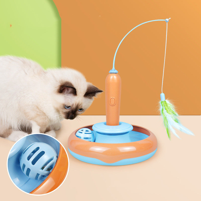 FeatherSpin 2-in-1 Cat Turntable Toy™
