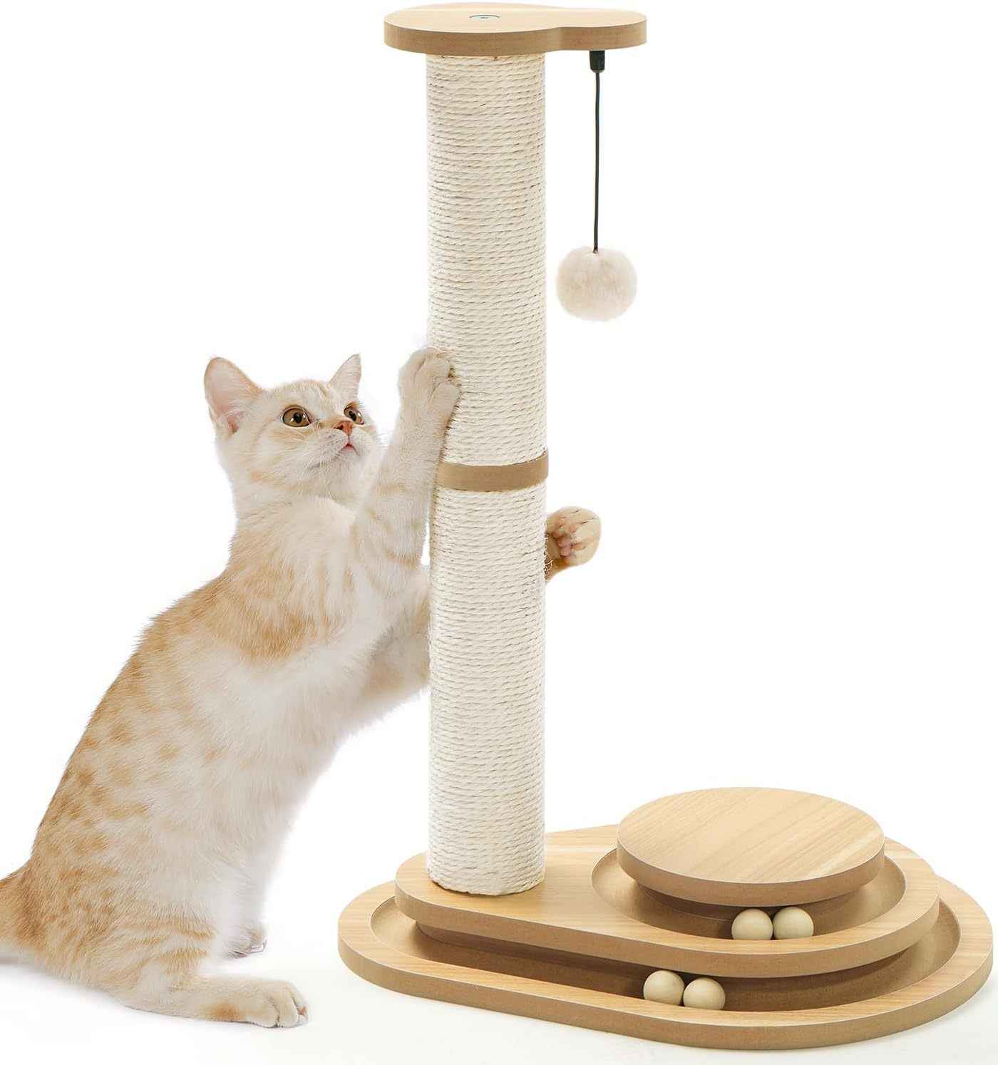 Two-Layer Sisal Cat Scratching Post Toy