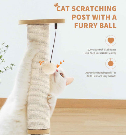 Two-Layer Sisal Cat Scratching Post Toy