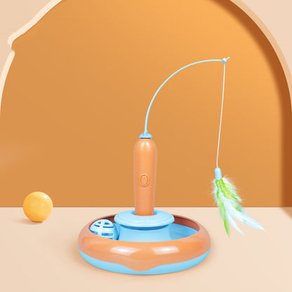 FeatherSpin 2-in-1 Cat Turntable Toy™